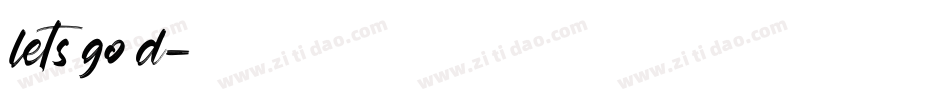 lets go d字体转换